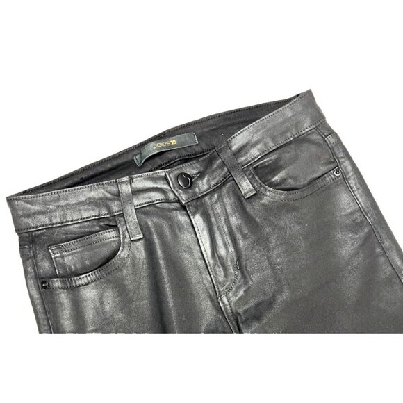 Joe’s Jeans Coated Black The Charlie High Rise Skinny Ankle – Size 26 –Night Out - Picture 1 of 4